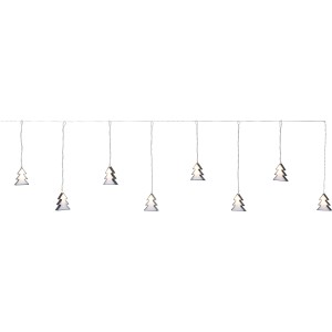 LED-Lichterkette mit warmweißen Weihnachtsbäumen, 150 cm, für stimmungsvolle Weihnachtsdeko.