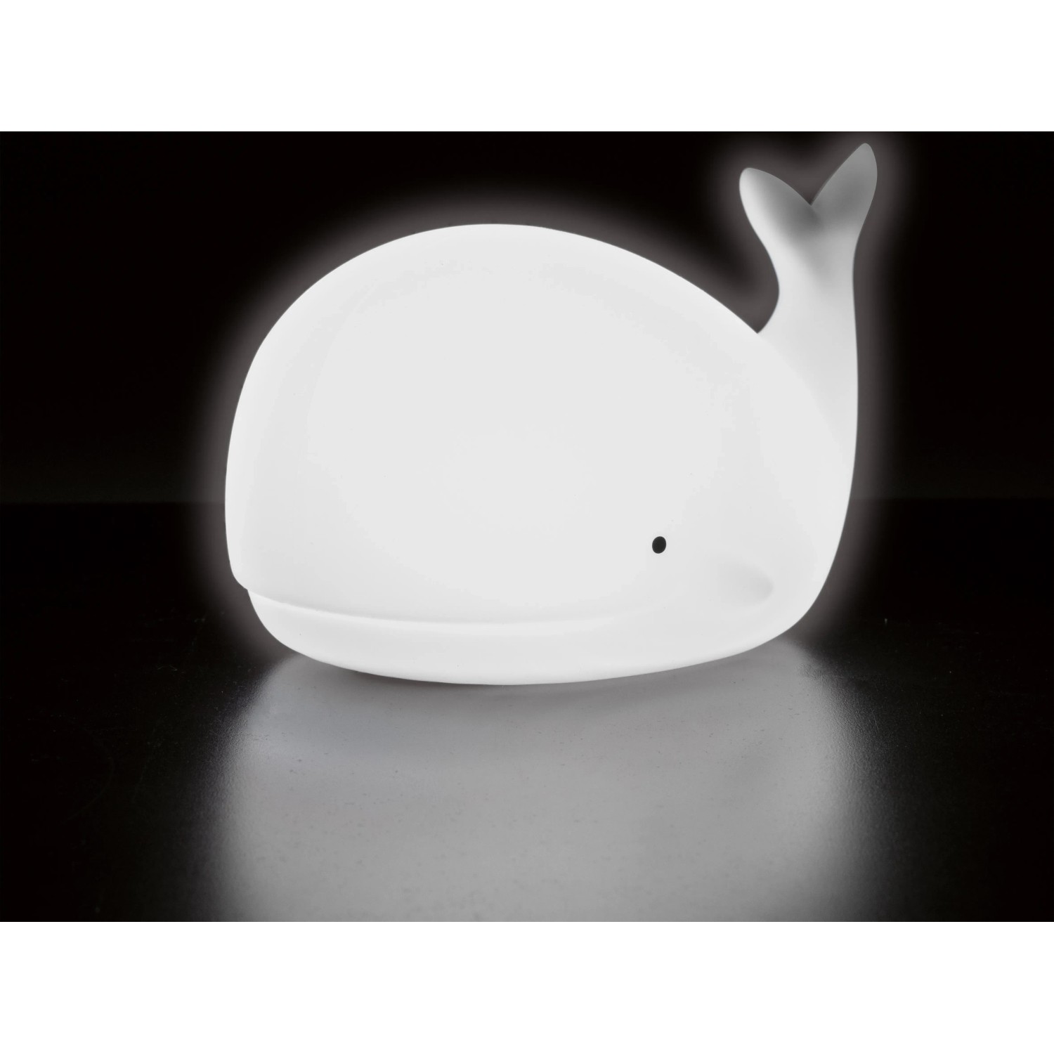 LED-Nachtlicht Wal, 17x11x9cm, für Kinderzimmer, mit Farbwechsel.