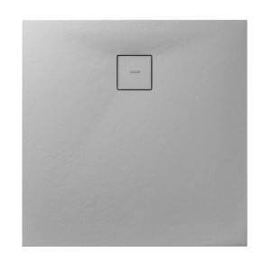Quadratische Breuer Duschwanne Modern Line in Steinoptik, 100x100 cm, Steingrau.