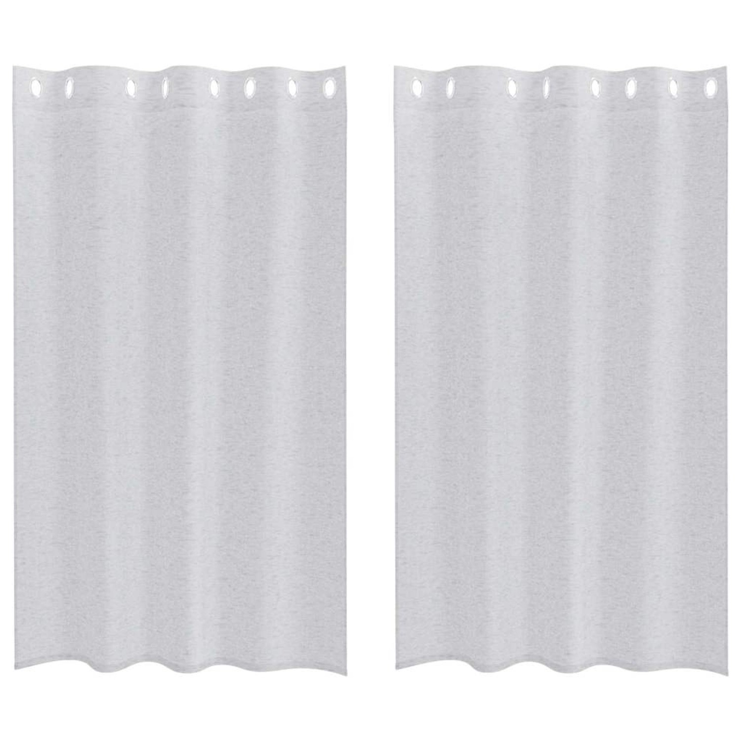 vidaXL Voile-Vorhänge 2 Stk Hellgrau 140x175cm Polyester 4107998 günstig online kaufen