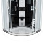 AcquaVapore Duschkabine 90x90 cm, Komplettdusche mit schwarzer Rückwand und Regendusche.