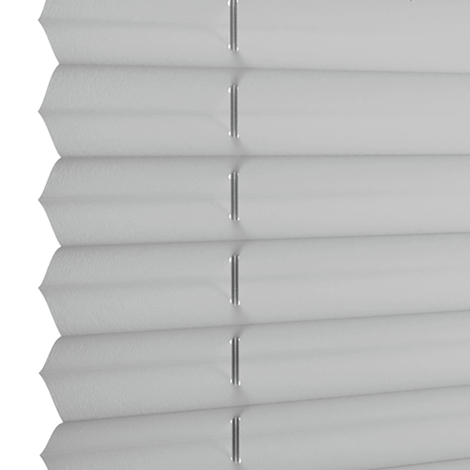 Graues Gardinia Dachfenster-Plissee 95,3x100cm mit Saugnäpfen, Detailansicht.