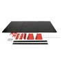 Wiltec Werkstattwand Set: 3 schwarze Lochplatten, rote Werkzeughalter, 17 Haken zur Werkzeugaufbewahrung.