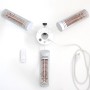 Vasner Schirm-Heizstrahler Umbrella X30 (3 Stk.) in Silber für Schirmstangen (40-80mm) mit Fernbedienung.