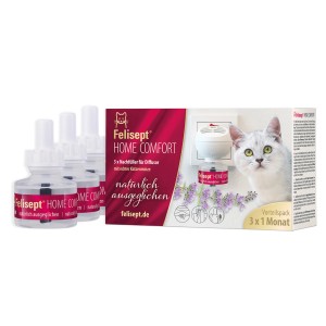 Felisept Home Comfort Nachfüllflakon, 3x45ml, für Katzen zur Entspannung. Katzenspray mit Katzenminze.
