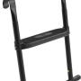 Schwarze Salta Trampolin-Leiter S aus Stahl, höhenverstellbar, für Trampoline mit 50-63cm Höhe.