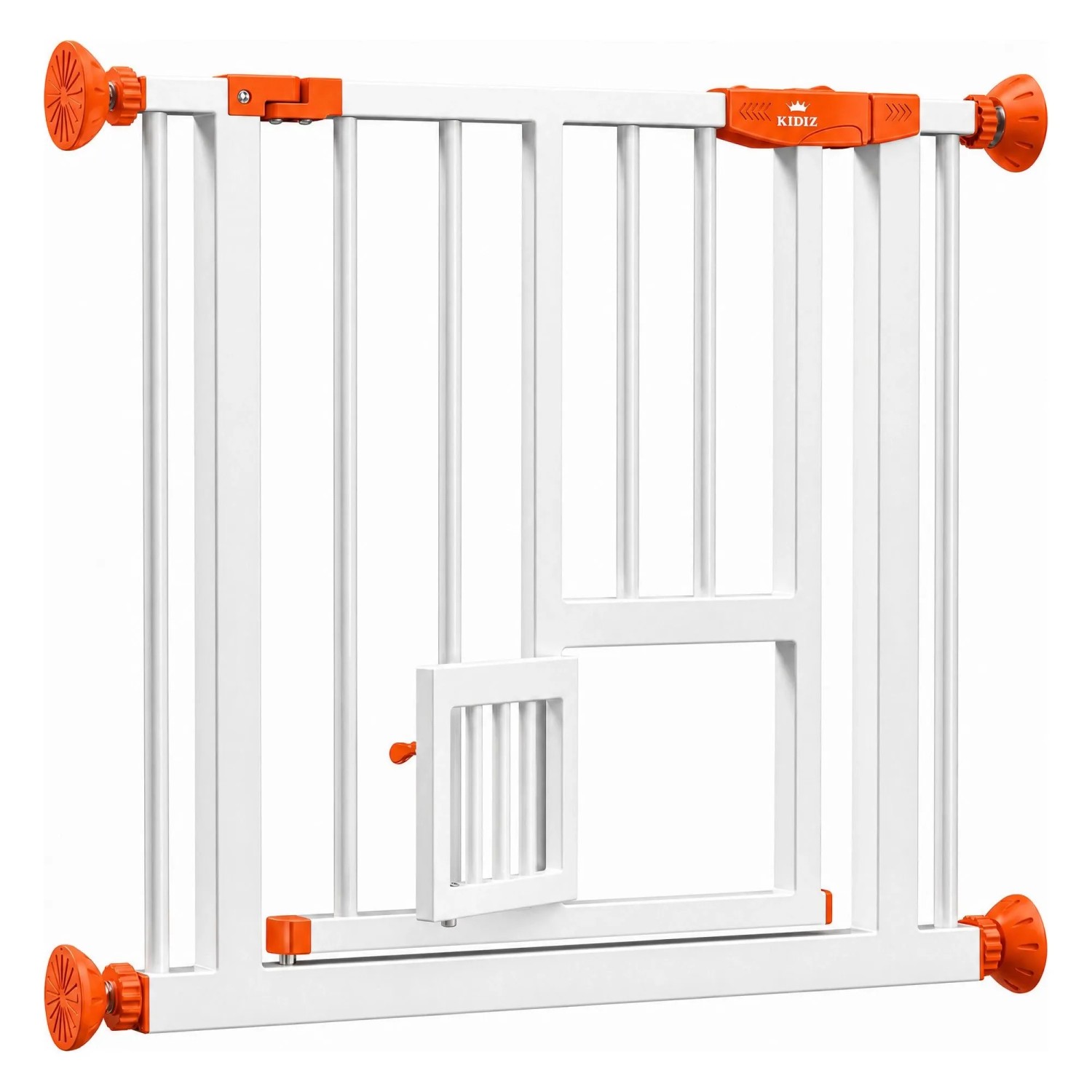 KIDIZ Absperrgitter Zum Klemmen mit Katzenklappe 102 Bis 108 cm Orange