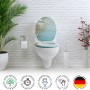 Sanfino WC-Sitz Caribbean Blue mit maritimen Motiv auf Toilette, Absenkautomatik.