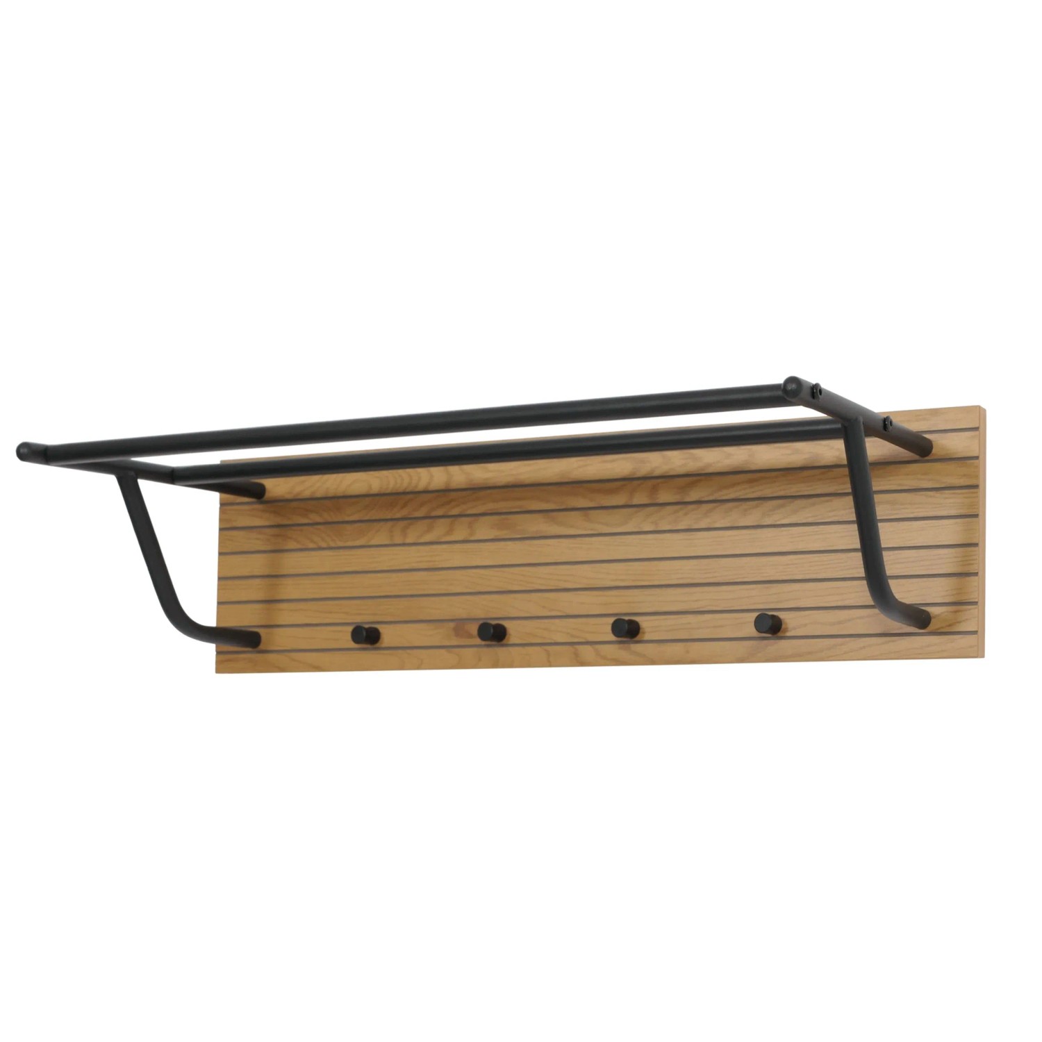 MCW Wandgarderobe N78 Skandinavischer Stil Metall Holz Melamin 20x80x27cm Natur