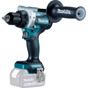 Makita 18V Akkuschrauber DDF486Z Solo mit Zusatzhandgriff. Leistungsstark und vielseitig für Schraubarbeiten.