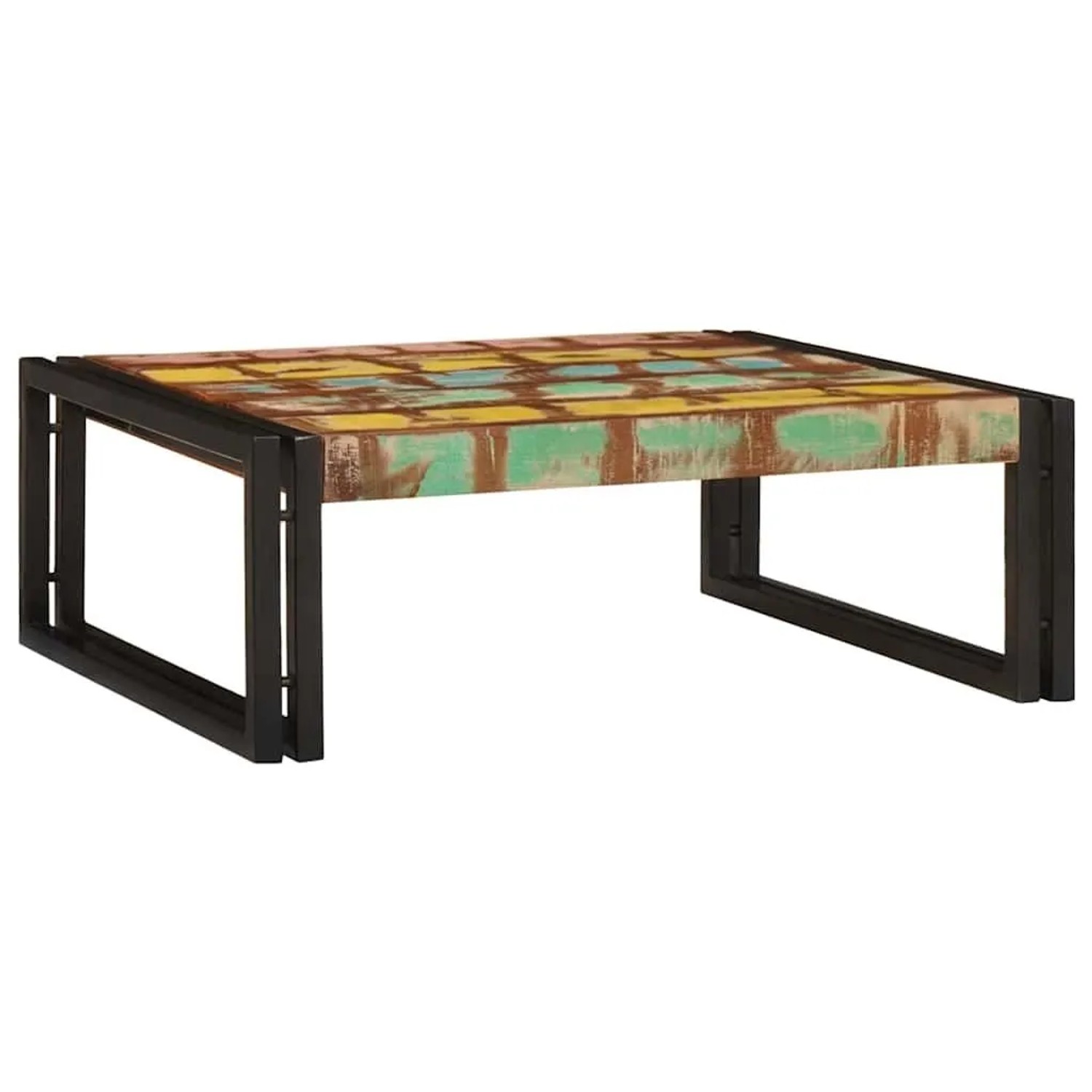 vidaXL Badregal mit Regal Mehrfarbig 65 x 50 x 23 cm Massives Altholz 4102756