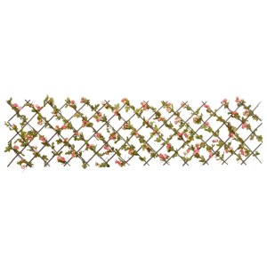 vidaXL Rankgitter mit Künstlichem Efeu Erweiterbar Dunkelrosa 180x60cm 366578