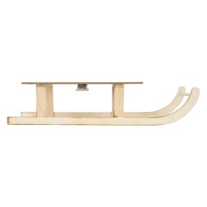 Holzschlitten mit 60 warmweißen LEDs, 60x21x13,5cm, Weihnachtsdekoration.