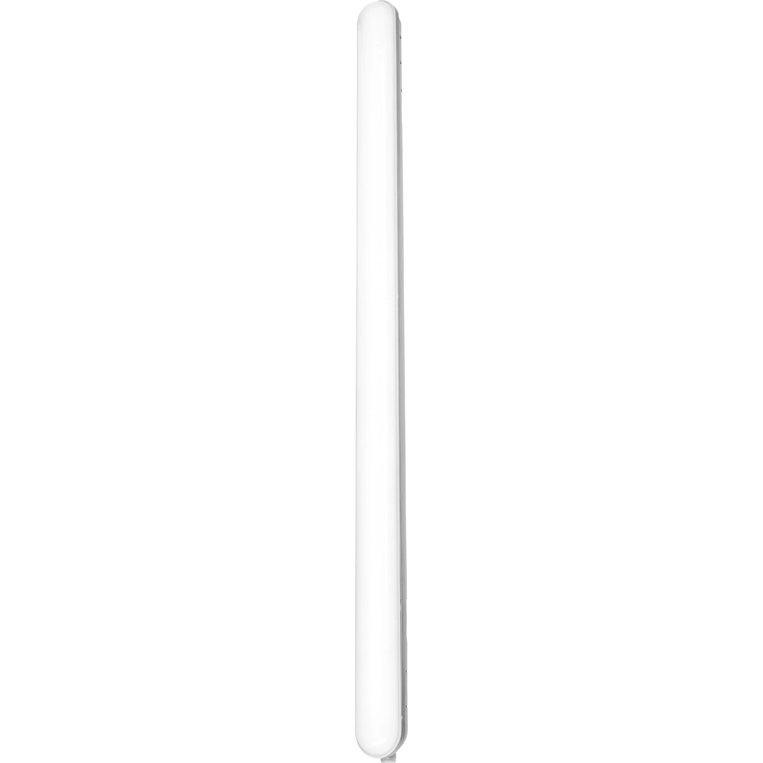 Graue LED Feuchtraumleuchte, 24 W, für Bad und Keller. Lange, schmale Bauform.