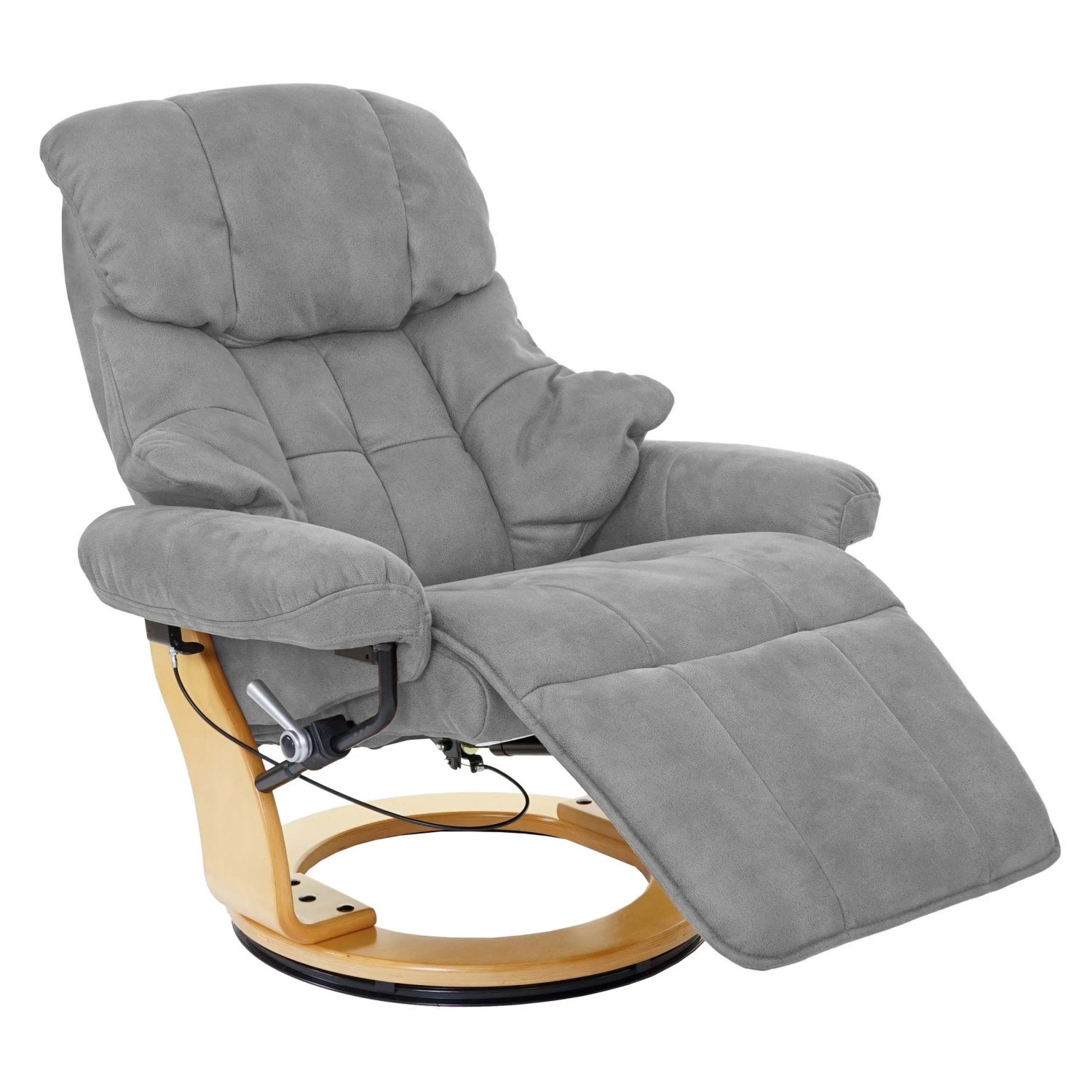 Mca Relaxsessel Calgary 2 Stoff/Textil 150kg Belastbar Hellgrau Naturbraun