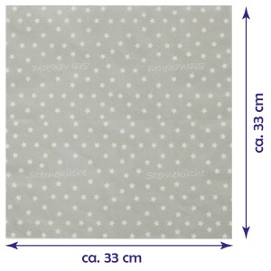 Bestlivings Servietten, 3-lagig, 33x33 cm, mit Sternenmuster. Ideal für Tischdeko.