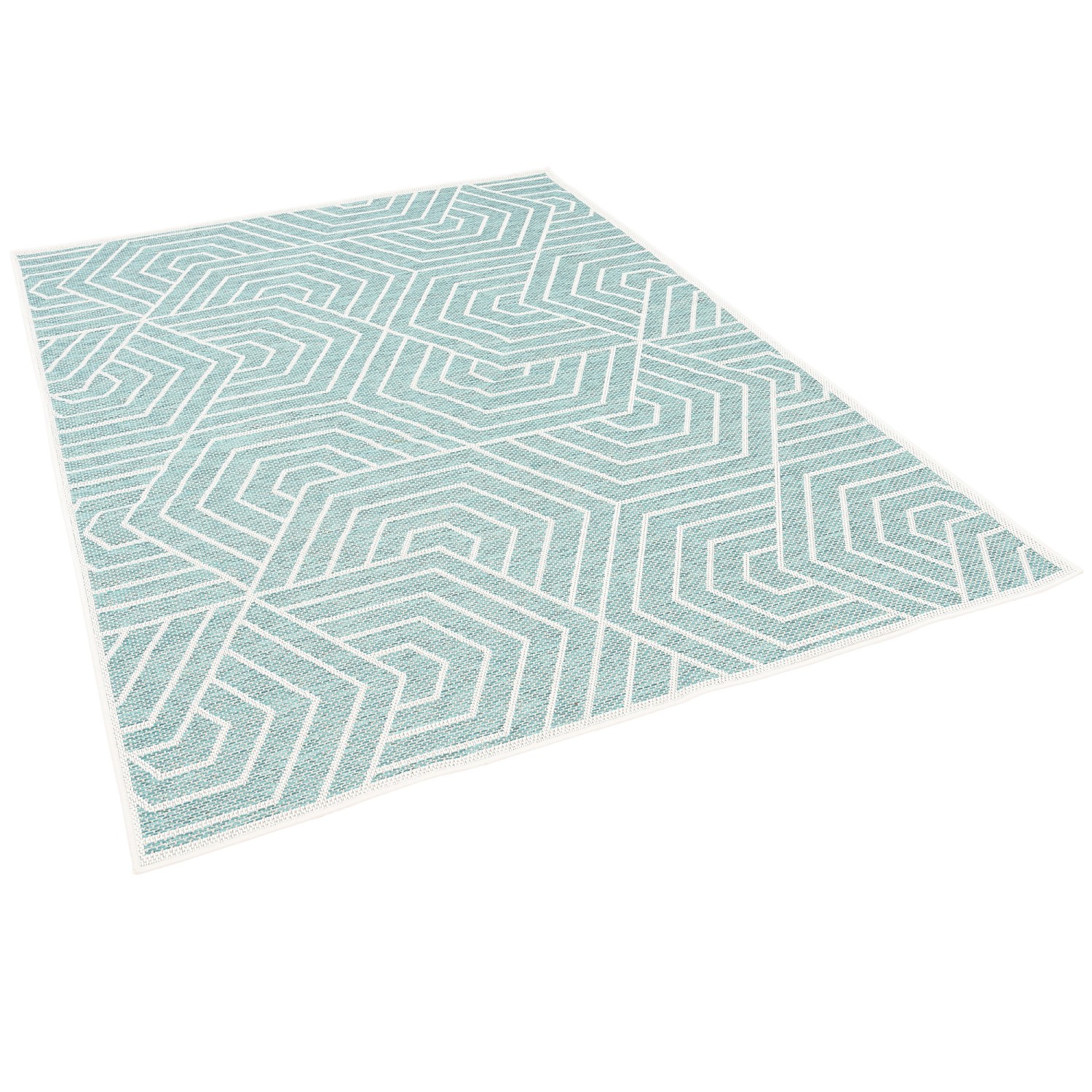 Pergamon In & Outdoor Teppich Flachgewebe Ottawa Trend Mintgrün 160x230cm