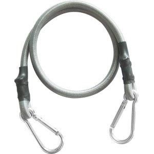 Graues OBI Expanderseil mit Karabinerhaken, 70 cm, 2 Stück, für Sonnensegel.