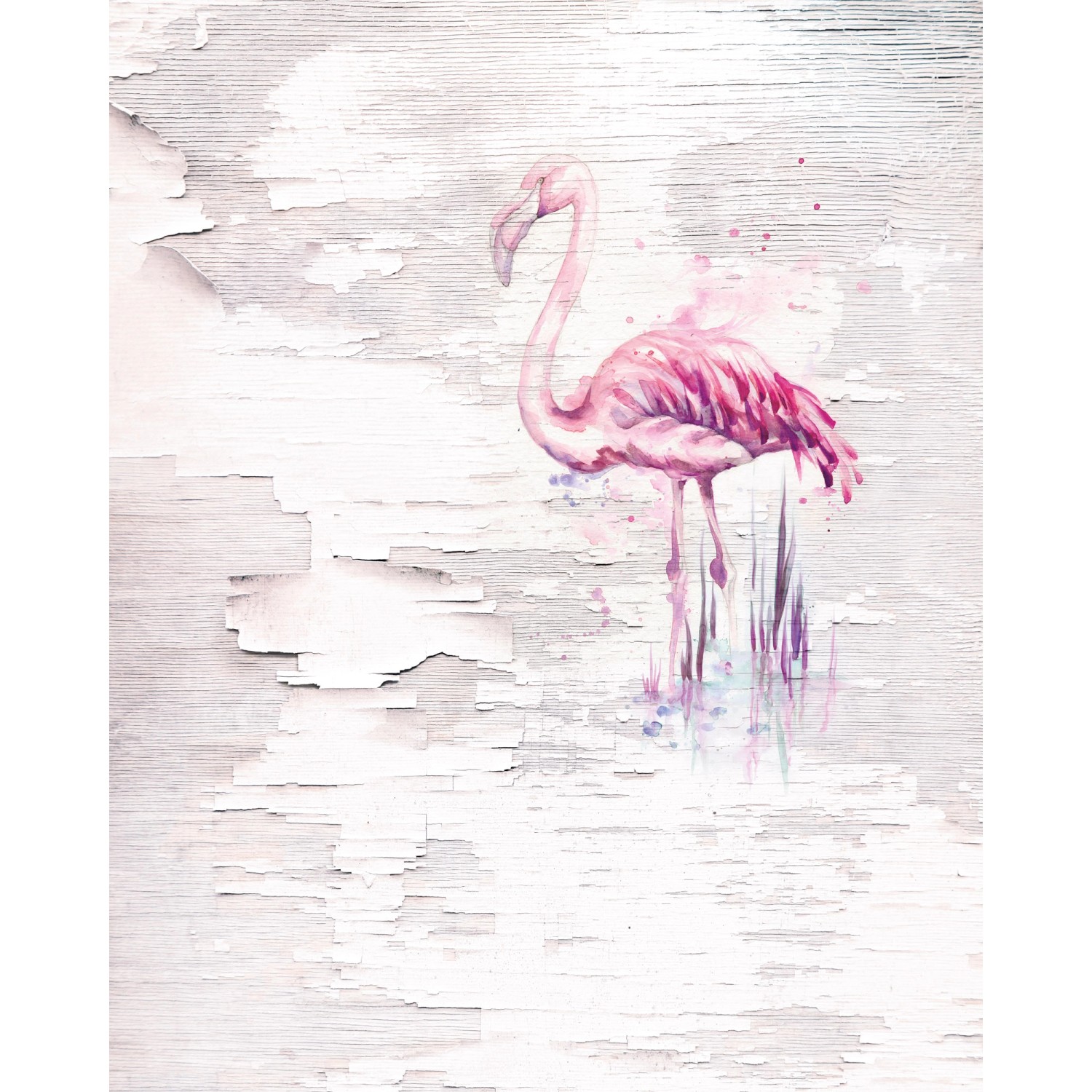 Sanders & Sanders Fototapete Flamingos Rosa und Crême-Weiß 200 x 250 cm 611 günstig online kaufen