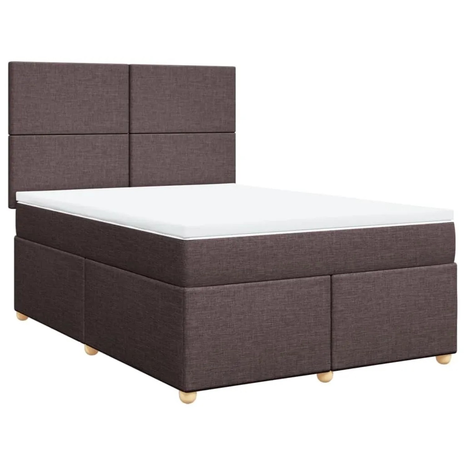vidaXL Boxspringbett mit Matratze Dunkelbraun 160x200 cm Stoff 3293627 günstig online kaufen
