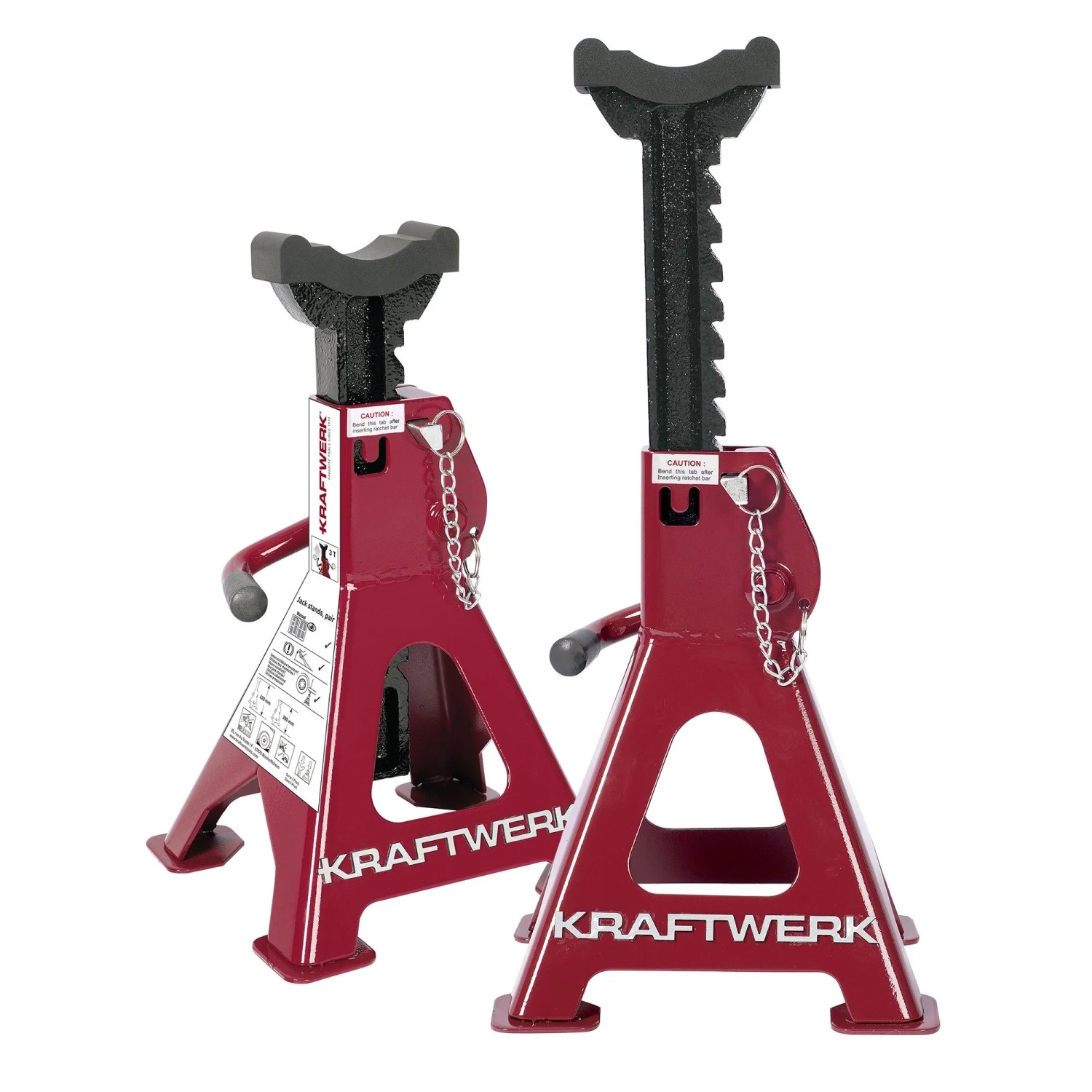 Kraftwerk Unterstellbock-Paar 280-420 mm Rot-Schwarz