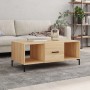 vidaXL Couchtisch Sonoma-Eiche mit Fächern und Tür, Holzwerkstoff, 102x50x40 cm.