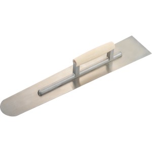 LUX Bodenlegerkelle Classic, 500 mm, abgerundet, mit Buchenholzgriff und Kellenblatt aus Stahl.