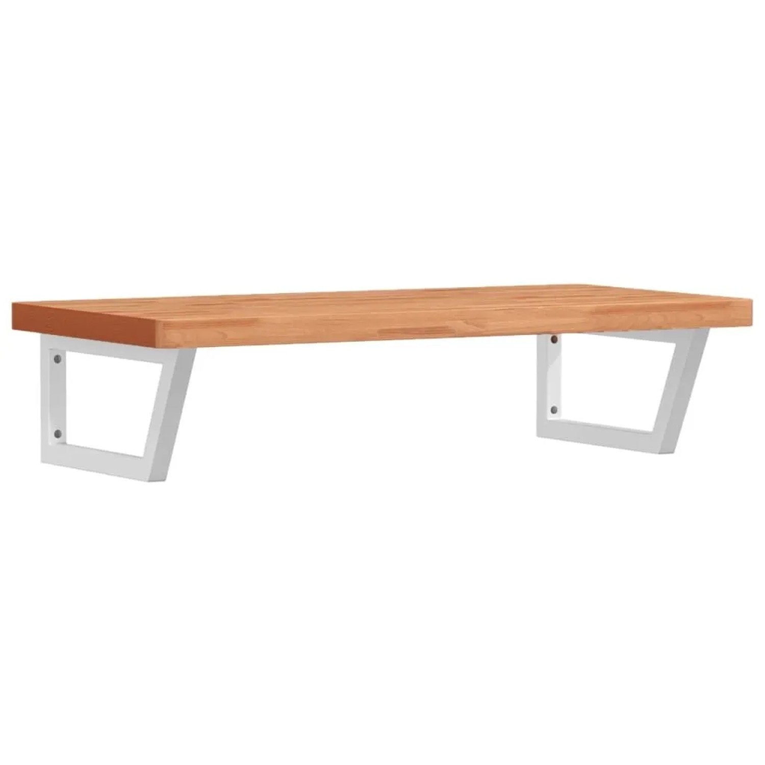 vidaXL Waschbeckenregal Wandmontage Stahl und Massivholz Buche 3302446