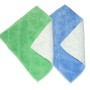 Steuber Mikrofaser Spül- und Putztücher 2er-Set in Grün und Blau mit weißer Seite.