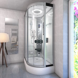 AquaVapore Duschkabine D60-70T2R, 80x120 cm mit Dampfsauna und Regendusche.