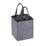 Relaxdays Flaschentasche Filz Anthrazit für 9 Flaschen 45 cm x 24 cm x 24 cm 300 g