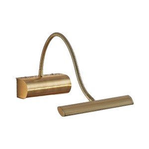 Dimmbare LED Wandleuchte Rakel in Gold/Messing mit Flexarm für Innenräume.