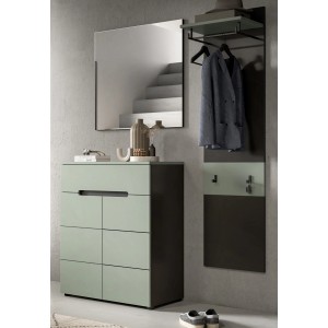 Inn.Furn Garderoben-Set 4-teilig in Salbei und Grau 220 cm Cooper