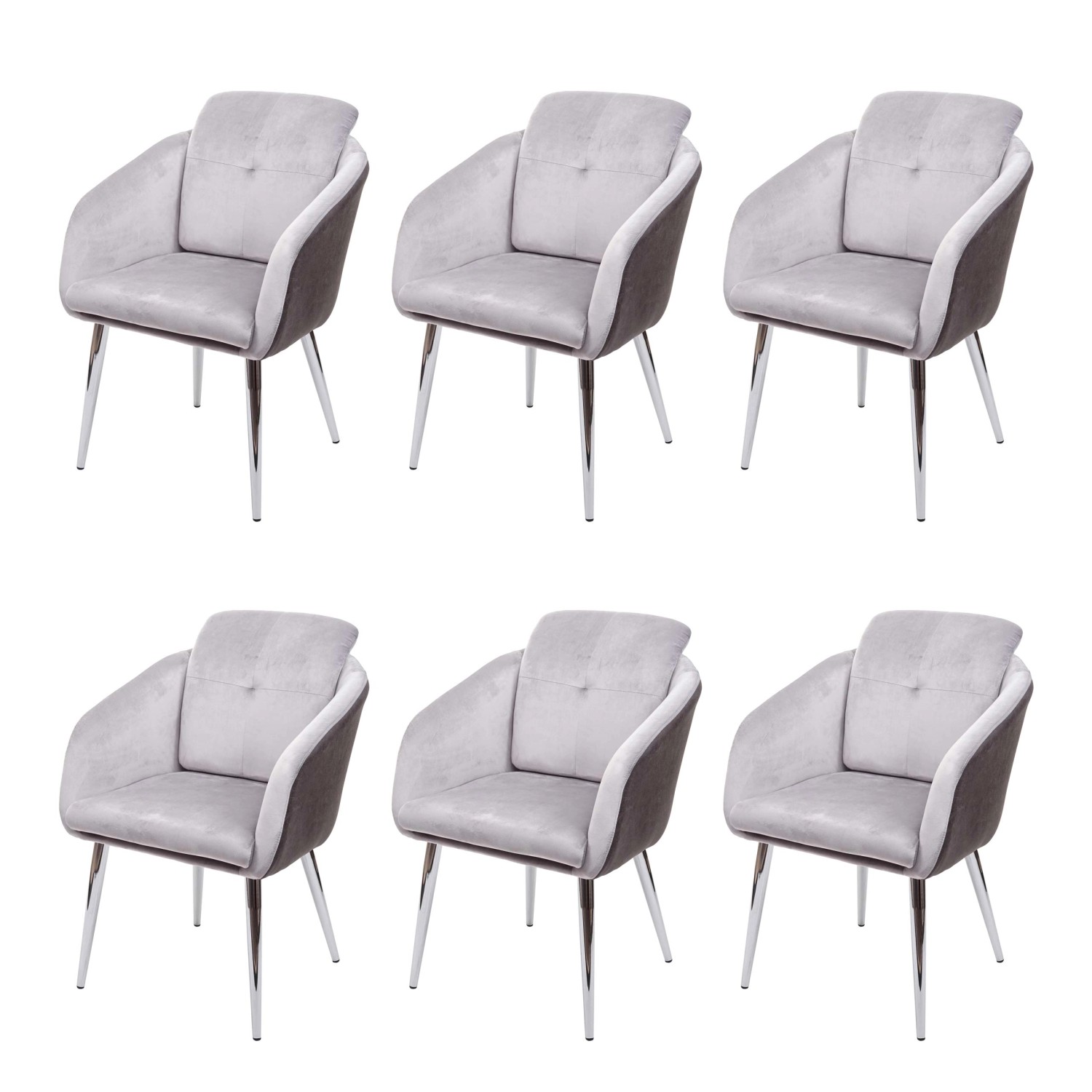 MCW Esszimmerstuhl G48 6er Set Grau günstig online kaufen