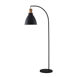Lindby Stehlampe Trebale 9626268 Skandinavisch in Schwarz aus Metall 1-flammig E27 Wohnzimmerleuchte