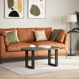 Schwarze vidaXL Couchtischbeine in U-Form, 2er-Set, aus Stahl. Ideal für DIY Möbel.