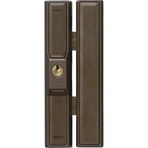 Braunes Abus Fensterschloss FTS88 AL0089 zur Tür- und Fenstersicherung.