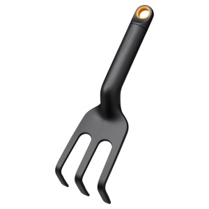 Fiskars Blumenrechen Solid, 3 Zinken, zum Auflockern von Erde und Entfernen von Unkraut.