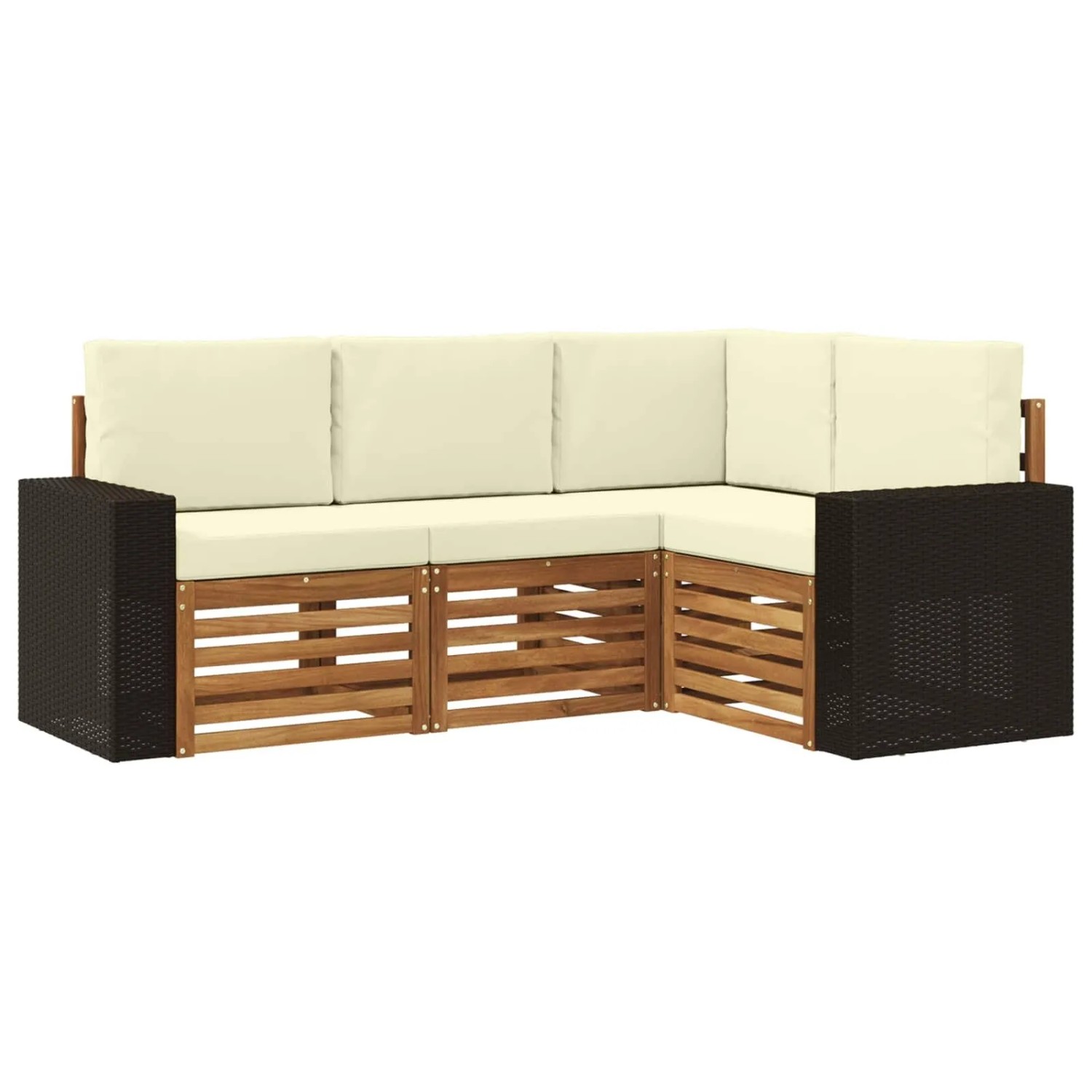vidaXL Sofagarnituren mit Kissen 4 Stk Massivholz Akazie 3384301