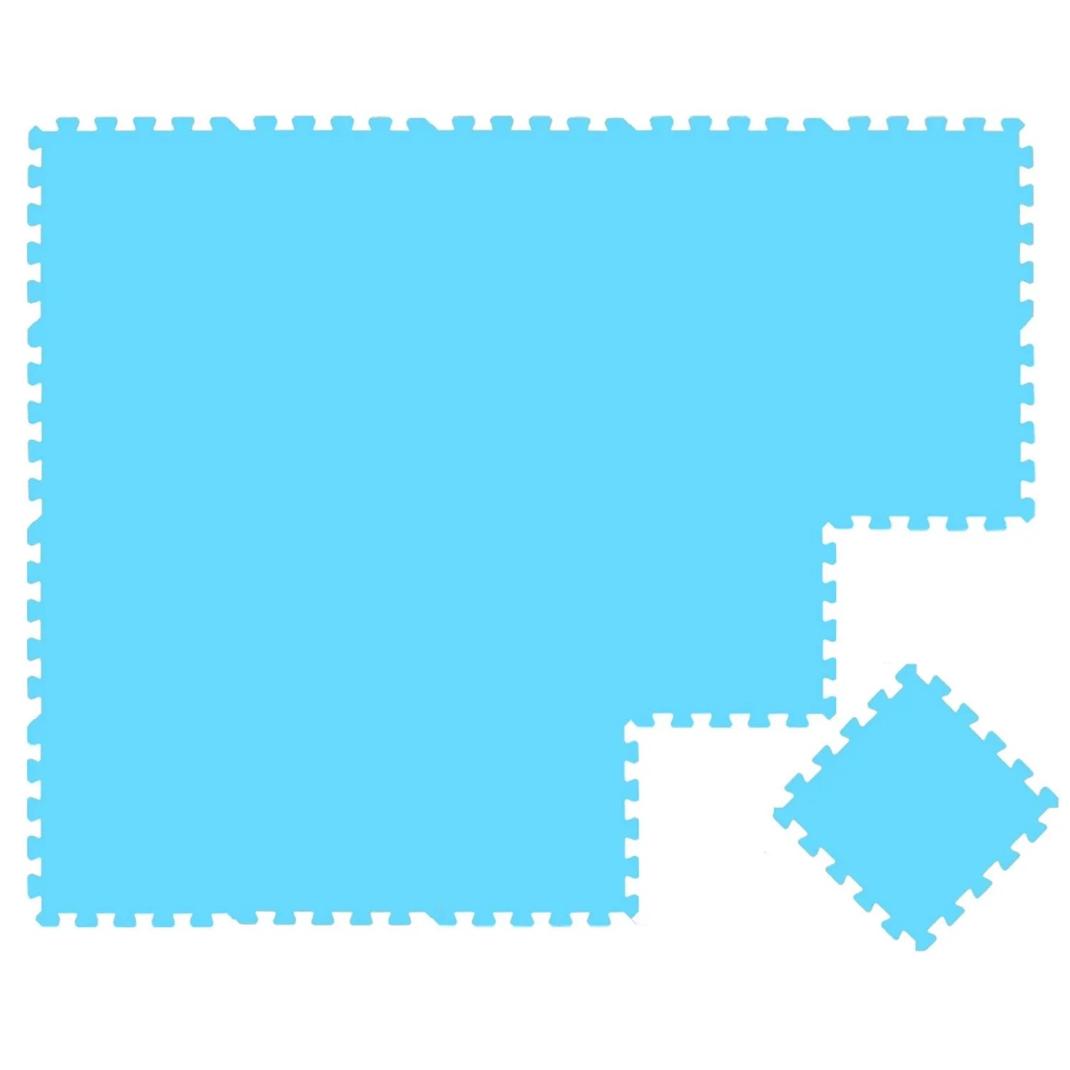 LittleTom Baby & Kinder Puzzlematte 30 x 30 cm 18 Teile Blau
