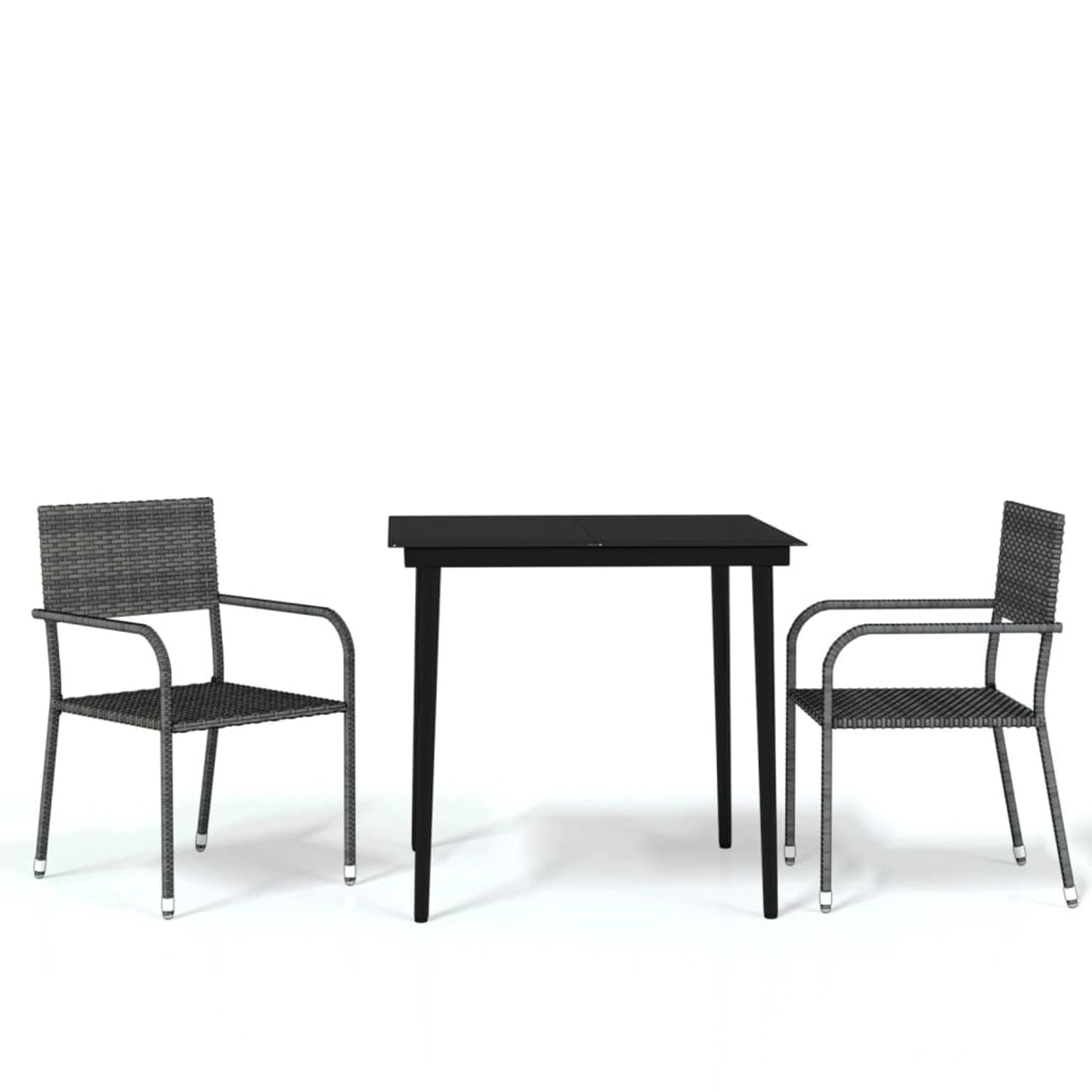 vidaXL 3-Tlg Garten-Essgruppe Grau 3099595 günstig online kaufen