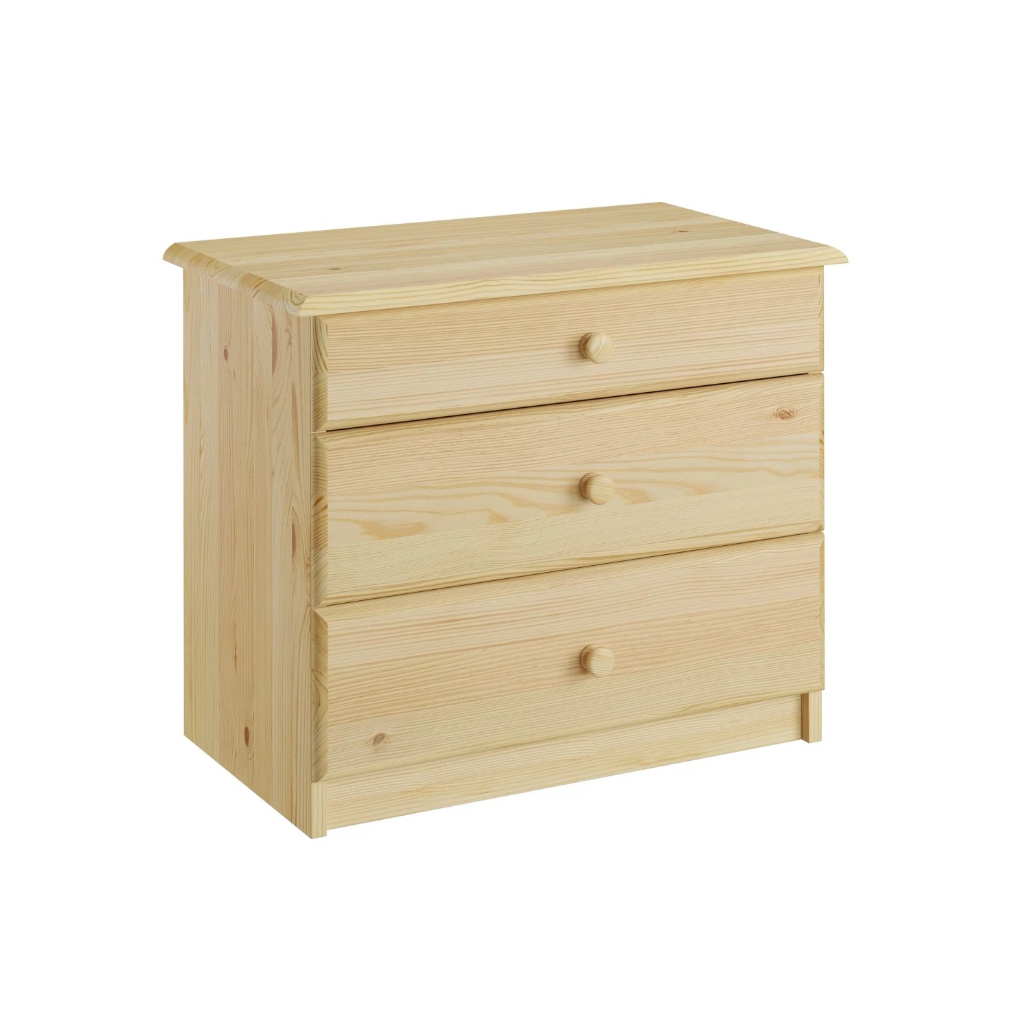 Erst-Holz Nachtkonsole für Erhöhte Seniorenbetten mit 3 Schubladen