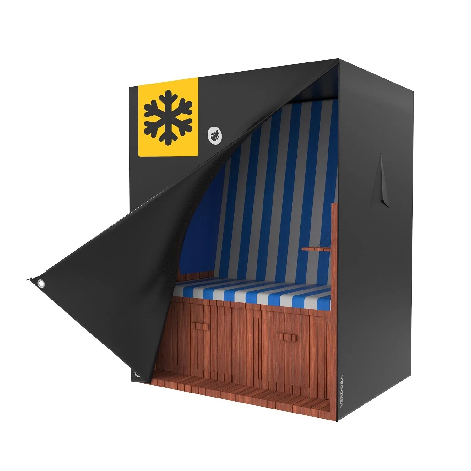 VERDOBA Strandkorb Schutzhülle Wasserdicht 600D Oxford Strandkorbabdeckung XL