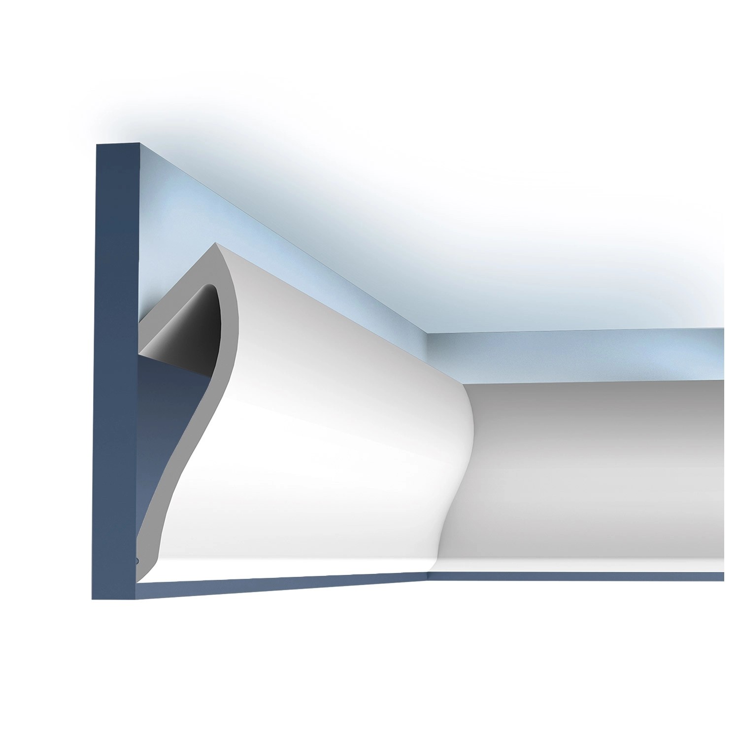 ORAC DECOR C371 Shade Ulf Moritz LUXXUS Eckleiste für indirekte Beleuchtung 2 m 200 cm x 18,5 cm x 5,8 cm Weiß
