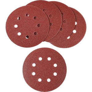 LUX Schleifauflagen Ø 125mm, Körnung 40, gelocht, für Exzenterschleifer, 5 Stück