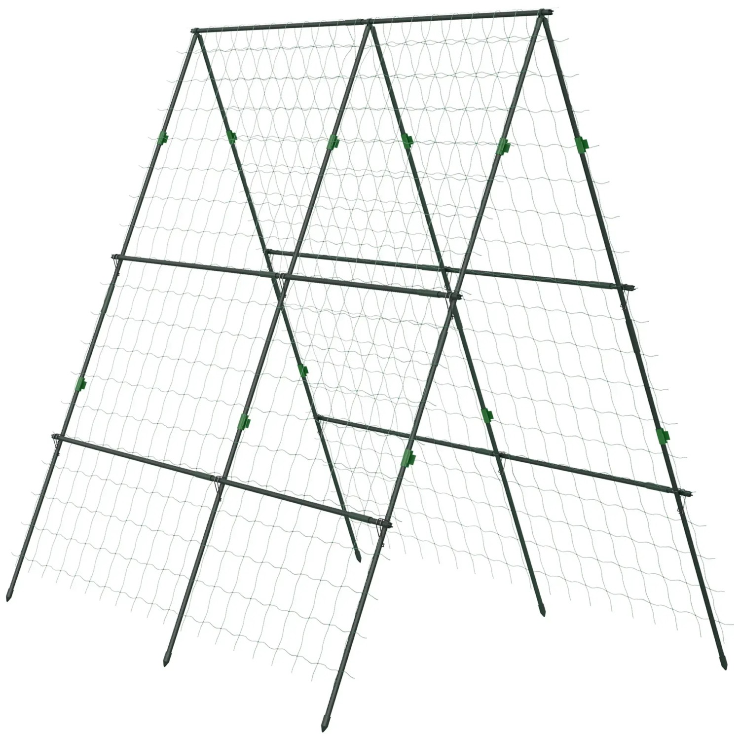 Outsunny Trellis Stahl und PE Rahmen Kunststoff Verbinder