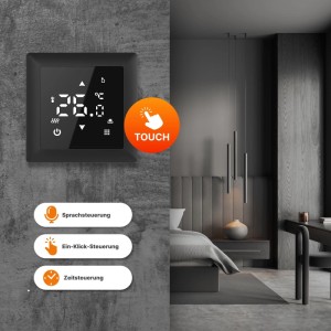 WARMON Fußbodenheizung Elektrisch LIGHT 100 W/m² mit Thermostat TS 100 Schwarz 5 m²