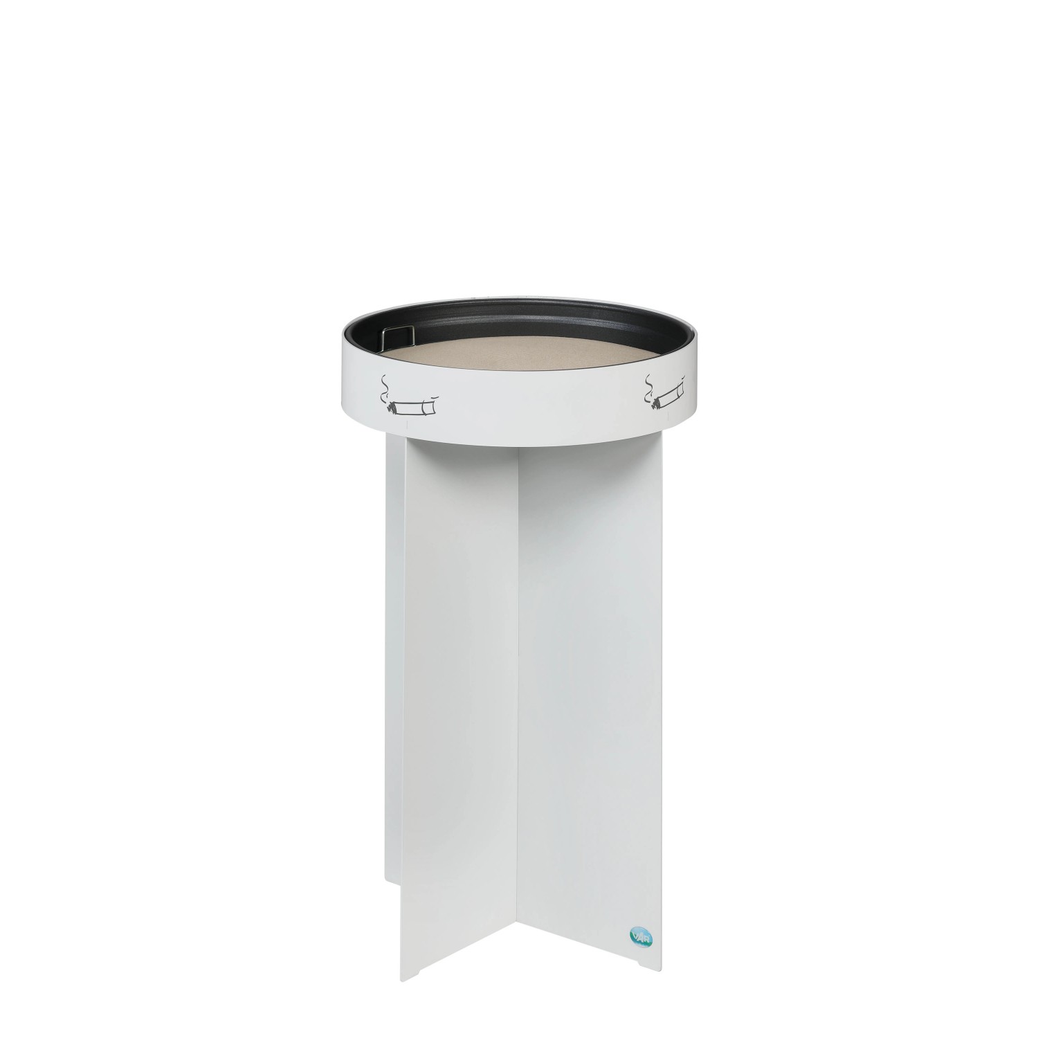 PROREGAL Robuster Ascher HxBxT 75 x 44 x 44 cm Verzinkter Stahl Weiß günstig online kaufen