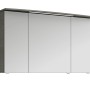 Pelipal Spiegelschrank Serie 4010, 122 cm breit, Graphit Dekor mit Kranzbeleuchtung.