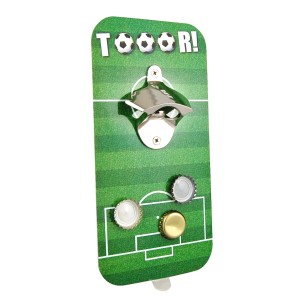 Tifler Magnetischer Flaschenöffner Fußballtor mit Kronkorkenfänger.